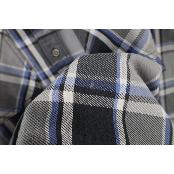 Vintage 90s Streetwear Mens XLT Distressed Big Mac Flannel Button Shirt Plaid - Picture 13 of 16